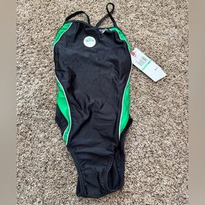 Speedo Black and Green Swimwear